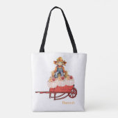Tas, Happy Halloween vogelverschrikker pompoen Tote Bag (Achterkant)