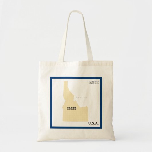 Tas - Idaho Staatskaart met Stad (Voorkant)