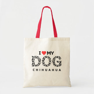Tas Ik hou van mijn chihuahua-hond moeder hart