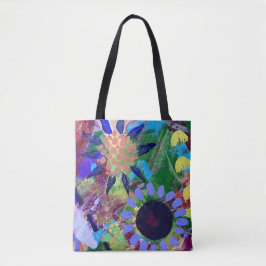 Tas in abstracte bloemendesign