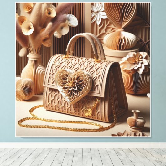 Tas in Papier Quilt Effect Wanddecoratie 2 (Insitu (Houten vloer))