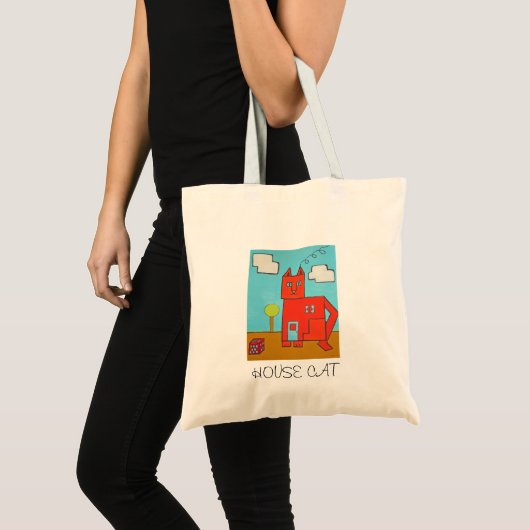 Tas, klein, kattekunst tote bag (Voorkant (product))