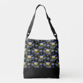 TAS KROSSBODY BIRD BLUEBERRY WHIMSICAL BLACK (Achterkant)