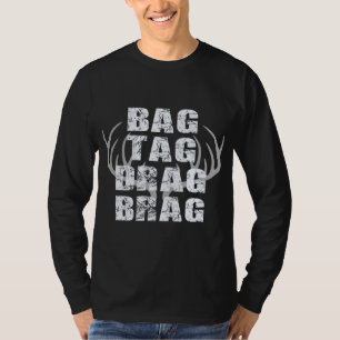 tas label drag brag herten jager bucks stag gewei t-shirt