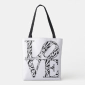 Tas-LOVE ontwerp Tote Bag (Achterkant)
