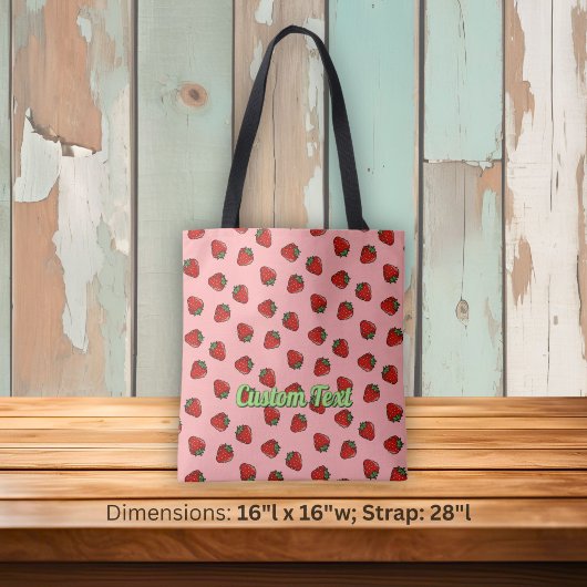 Tas met aardbei-icoonpatroon