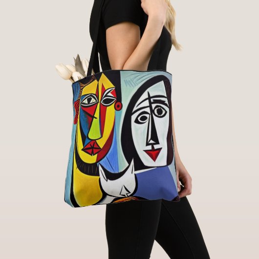 Tas met abstracte kunst (Dichtbij)