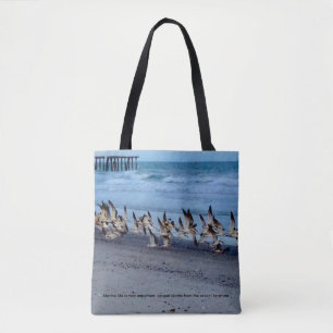 Tas met afbeelding van vogels, zwarte skimmers