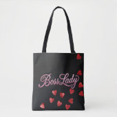 Tas met all-over-print van Boss Lady Hearts (Voorkant)