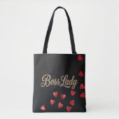 Tas met all-over-print van Boss Lady Hearts (Voorkant)