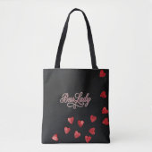Tas met all-over-print van Boss Lady Hearts (Voorkant)