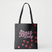 Tas met all-over-print van Boss Lady Hearts (Voorkant)