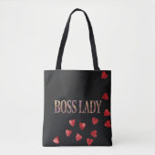 Tas met all-over-print van Boss Lady Hearts (Voorkant)