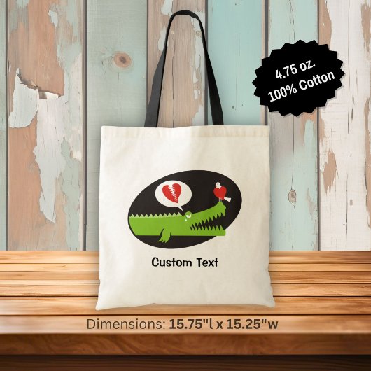 Tas met alligator verliefd