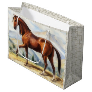 Tas met antieke paardenkunst als grote cadeautas