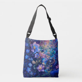 Tas met blauwe nachtbloemen