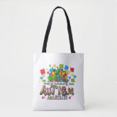 Tas met bloem voor bewustzijn van autisme (Voorkant)