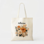 Tas met bloemenprint als cadeau voor haar, bruidsm (Voorkant)