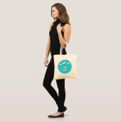 Tas met bootpatroon, blauwe zee, vredig (Voorkant (model))