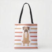 Tas met Boxer Hond afbeelding, Strandtas, Boodscha (Voorkant)