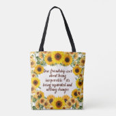 Tas met citaat over ware vriendschap – Trendy & Cr (Achterkant)