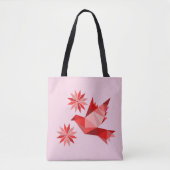 Tas met creatieve vogel met bloem (Voorkant)