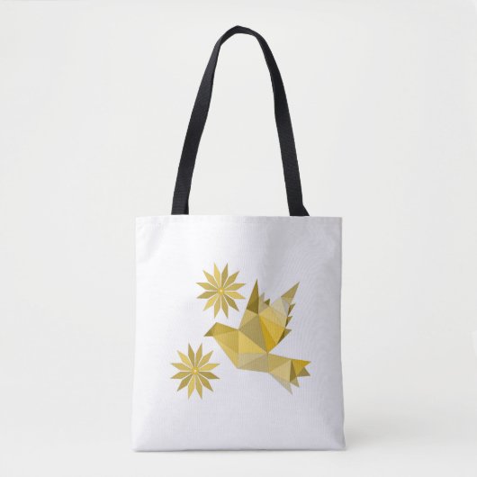 Tas met creatieve vogel met bloem (Voorkant)