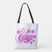 Tas met creatieve vogel met bloem (Achterkant)