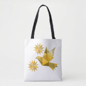 Tas met creatieve vogel met bloem (Voorkant)