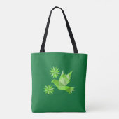Tas met creatieve vogel met bloem (Achterkant)