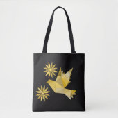 Tas met creatieve vogel met bloem (Voorkant)