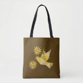 Tas met creatieve vogel met bloem (Voorkant)