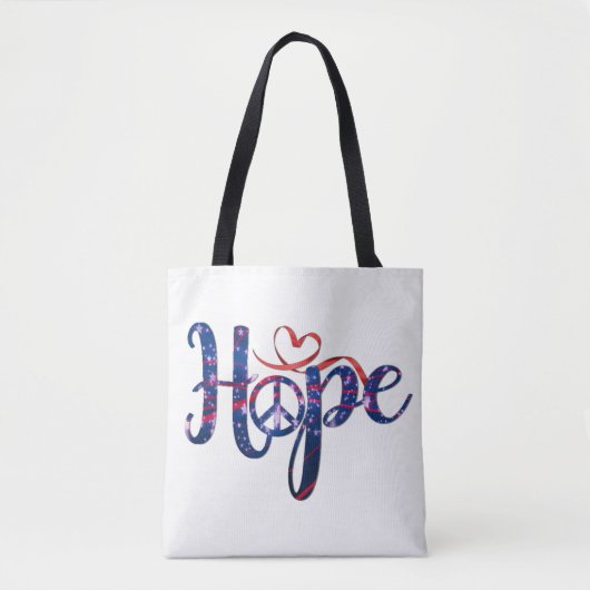 Tas met de boodschap Hoop Voor Vrede (Voorkant)