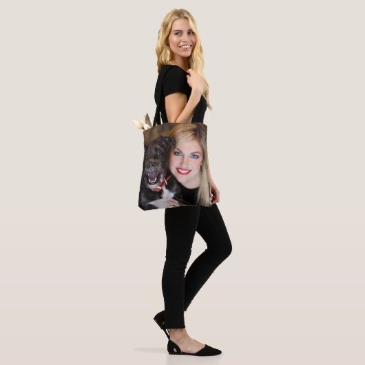 Tas met dubbele foto op beide zijden (Op model)