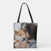 Tas met dubbelzijdige afdruk en eigen foto (Achterkant)