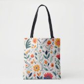 Tas met een fel bloempatroon  (Voorkant)