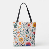 Tas met een fel bloempatroon  (Achterkant)