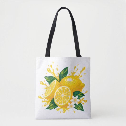 Tas met een fel citroengele print (Voorkant)