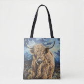 Tas met een moedige Highlander koe (Voorkant)