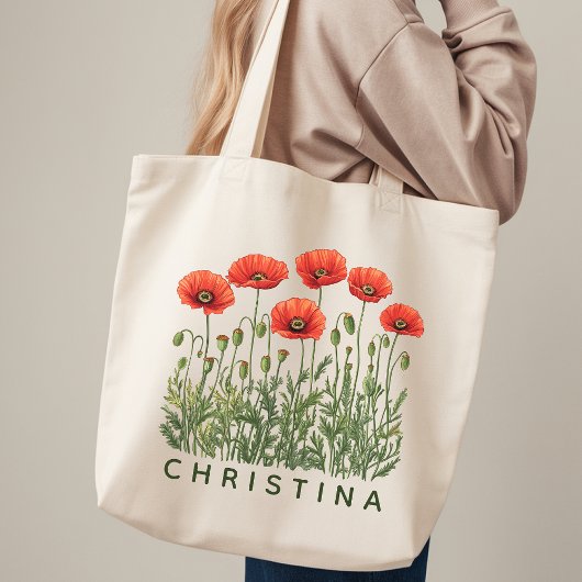 Tas met eigen naam bloemen cadeau voor haar moeder