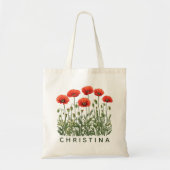 Tas met eigen naam bloemen cadeau voor haar moeder (Voorkant)