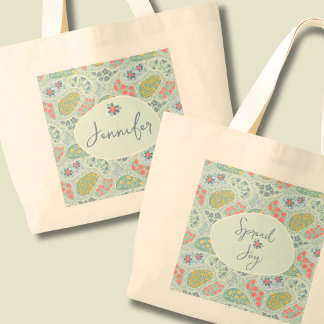 Tas met eigen naam Paisley Tote Bag | Verspreid Vr