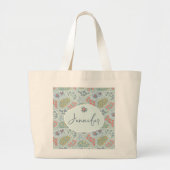 Tas met eigen naam Paisley Tote Bag | Verspreid Vr (Voorkant)