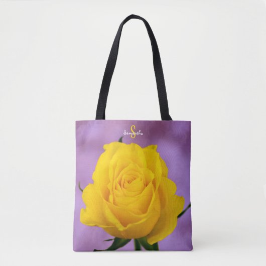 Tas met enkele gele roos (Voorkant)