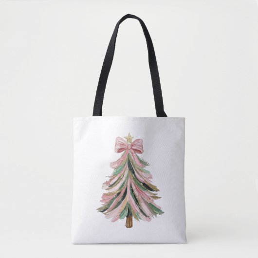 Tas met enkele penseelstreek kerstboom (Voorkant)