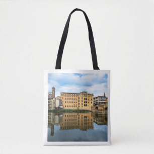 Tas met foto's van de rivier de Arno in Florence