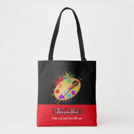 Tas met gepersonaliseerde naam voor de leraar