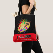 Tas met gepersonaliseerde naam voor de leraar (Dichtbij)