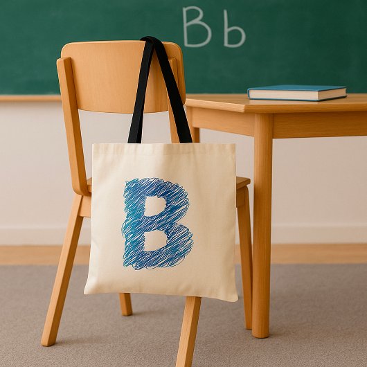 Tas met geschetste letter B