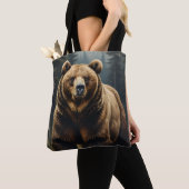 Tas met grizzlybeer-all-overprint (Dichtbij)